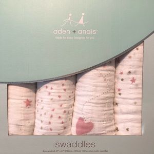Aden + Anais 100% Cotton Muslin Swaddles 4 pack